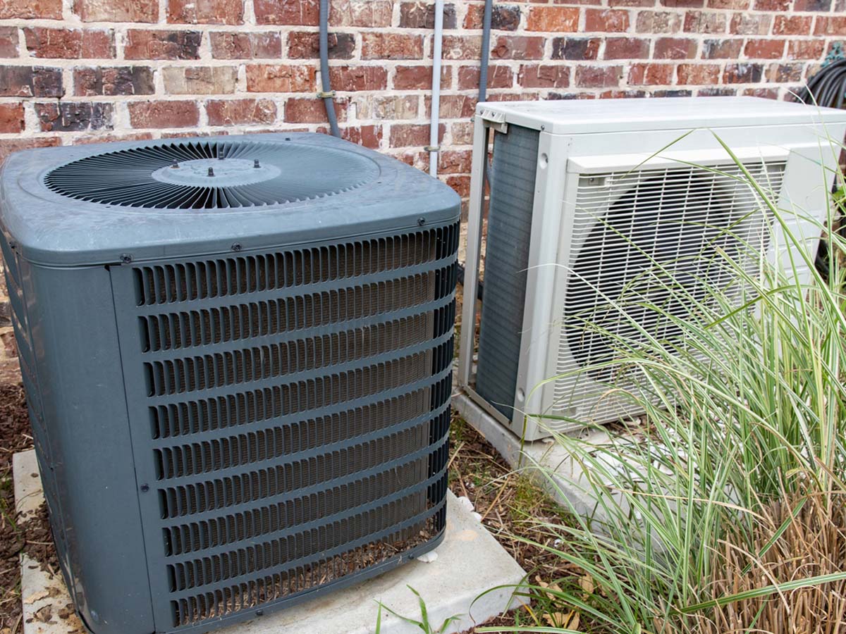 An image of an outdoor HVAC unit.